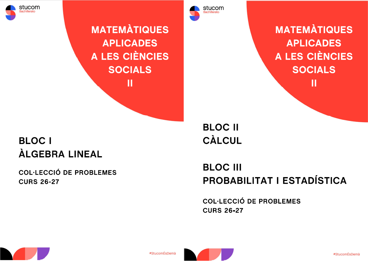 Dossiers de Problemes - Matemàtiques Aplicades a les Ciències Socials II